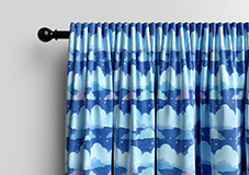 Cloudy Cosmos, Calm Blues - Made to Measure Curtains - Image 9